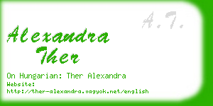 alexandra ther business card